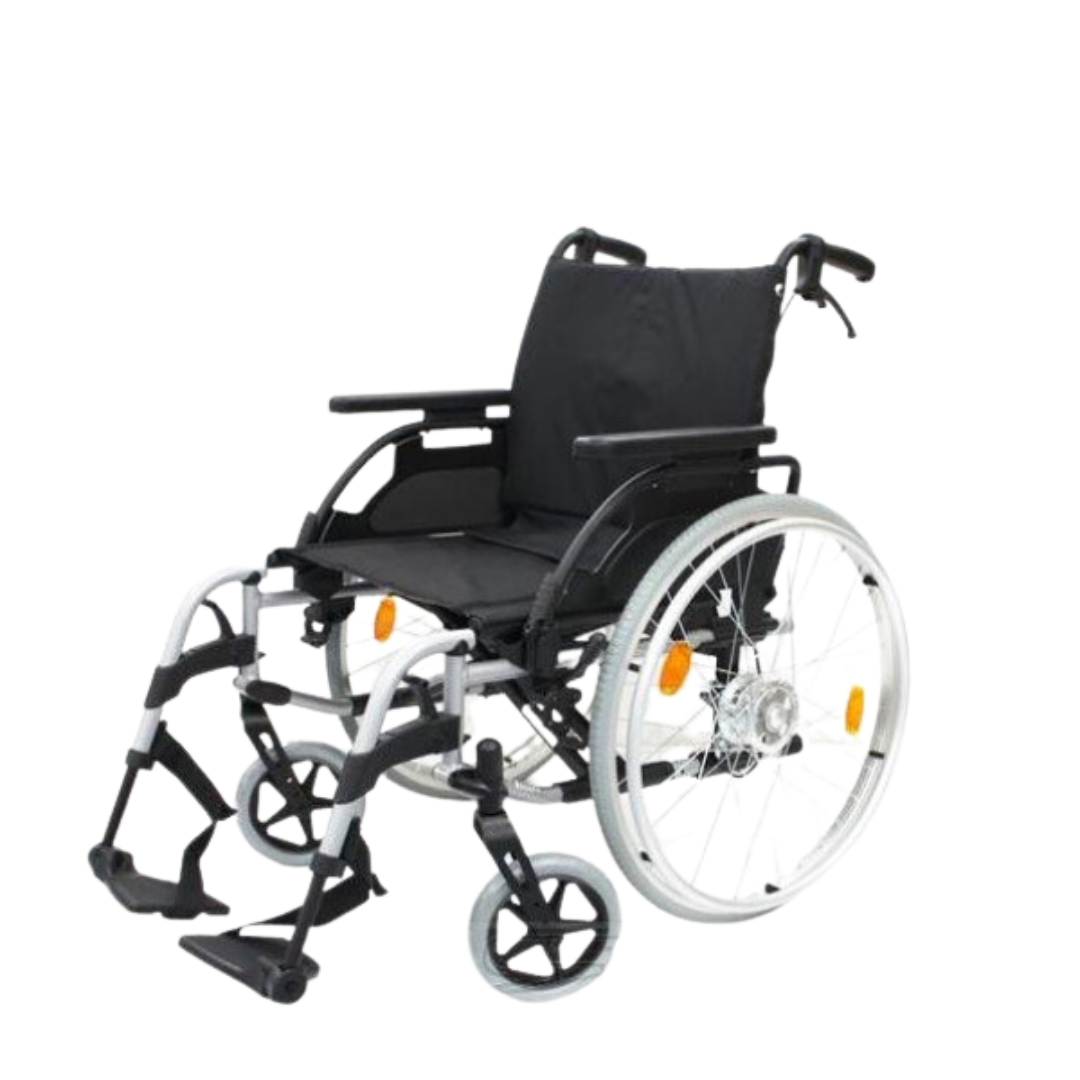 Breezy BasiX 2 Detachable Wheelchair with Drum Brakes Dnr Wheels