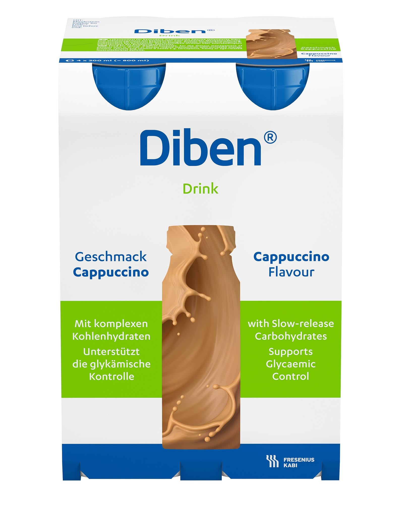 Diben Drink 200ml Vanilla & Cappuccino (Pack of 4 Bottles)