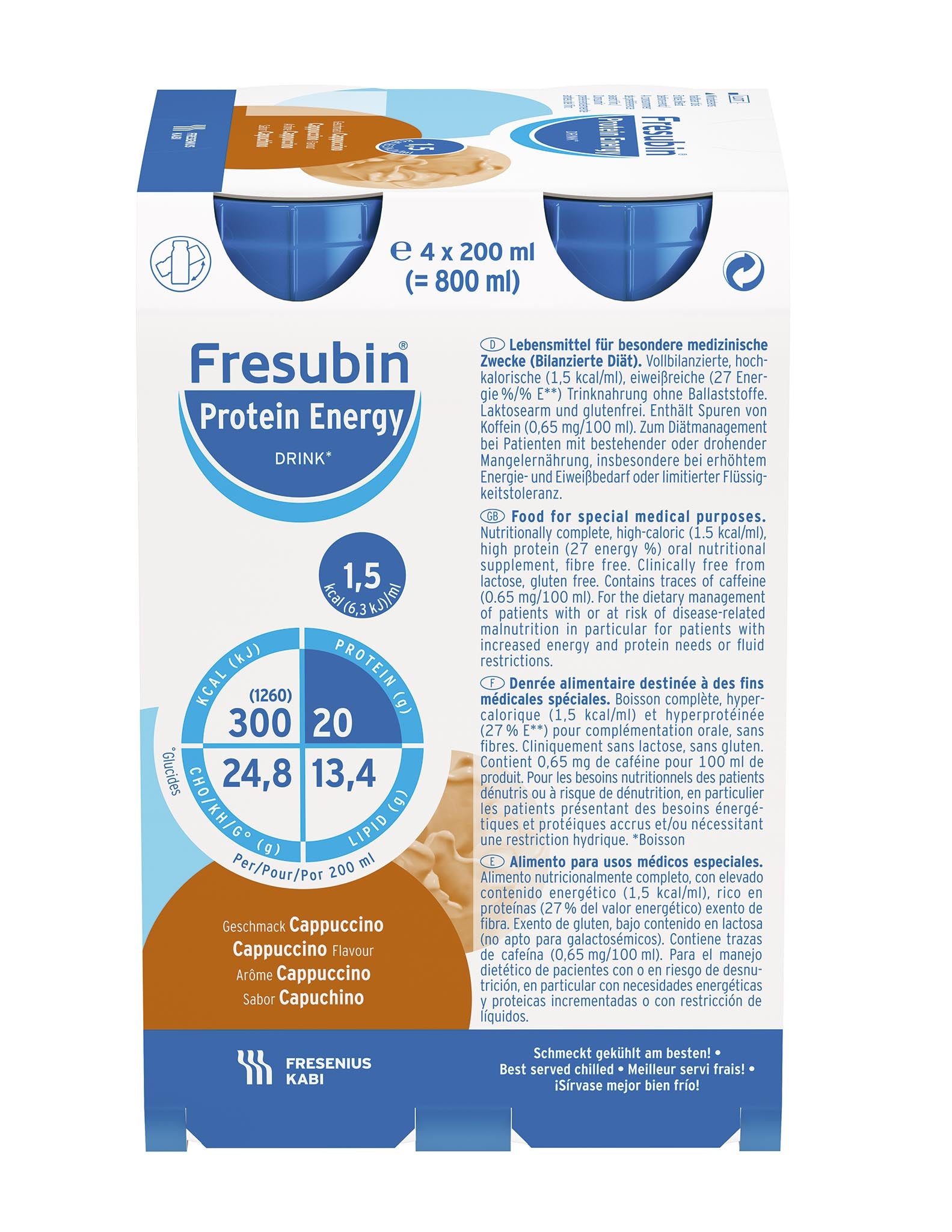 Fresubin Protein Energy Drink 200ml (Pack of 4 Bottles)