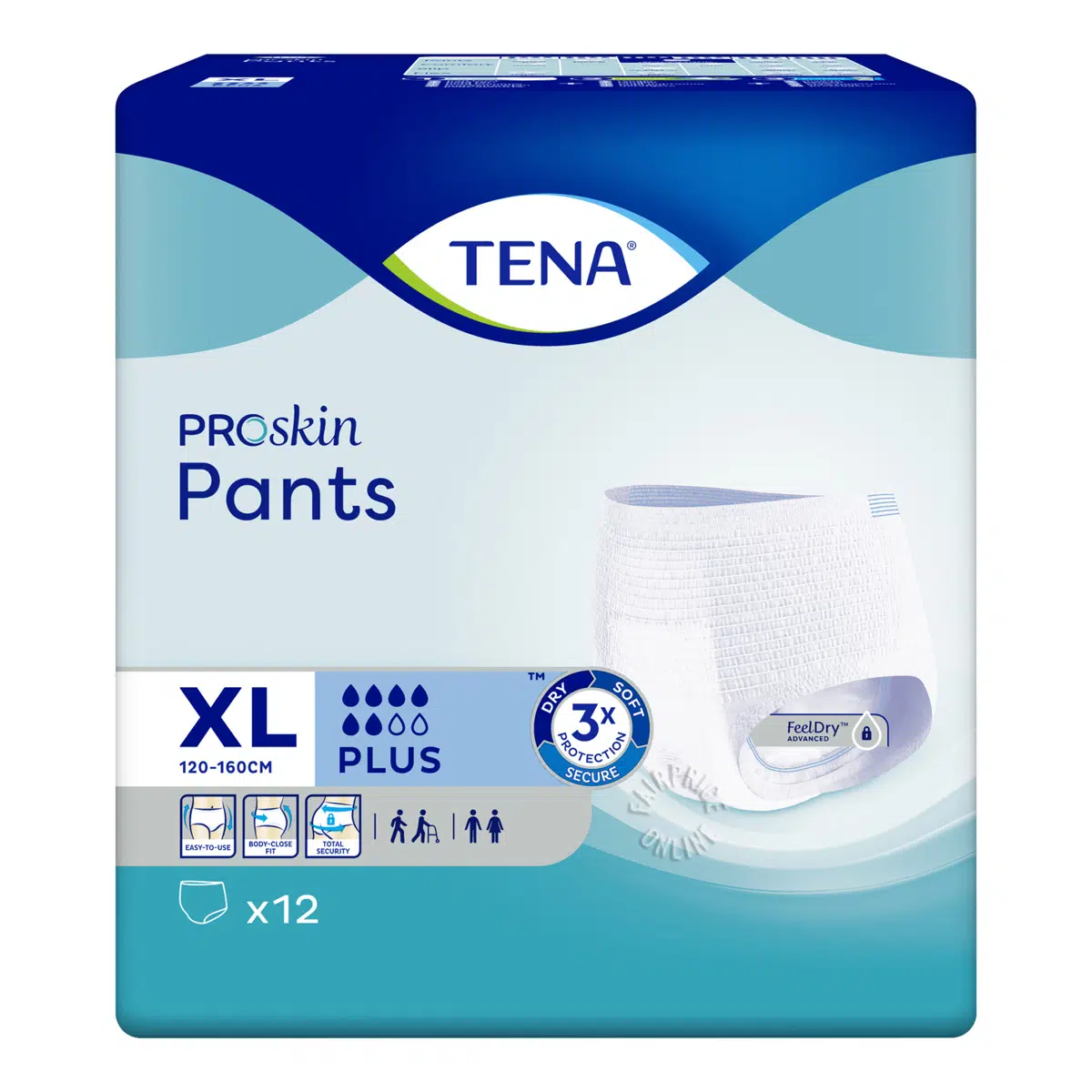 TENA ProSkin Pants Plus Medium Large 6 Drops - Dnr Wheels