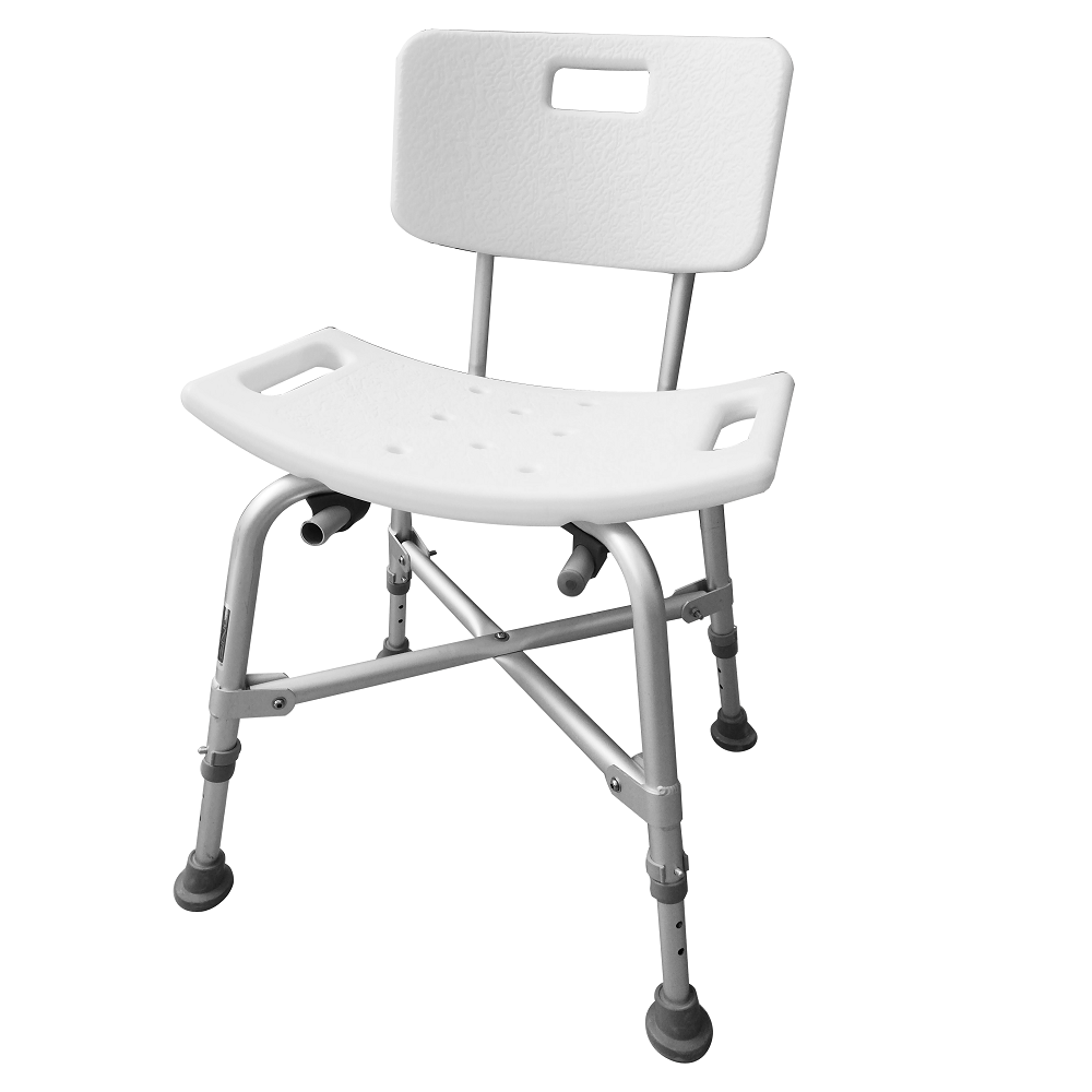 Aluminium Bath Bench with Back Support Dnr Wheels