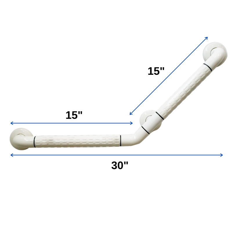 Angled Grab Bars With ABS Grip