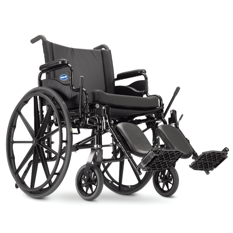 Invacare 9000 XDT Wheelchair - desk length armrest - elevating footrest