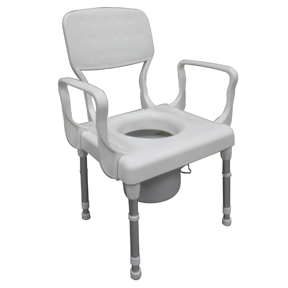 Rebotec Lyon Height Adjustable Commode Chair Dnr Wheels