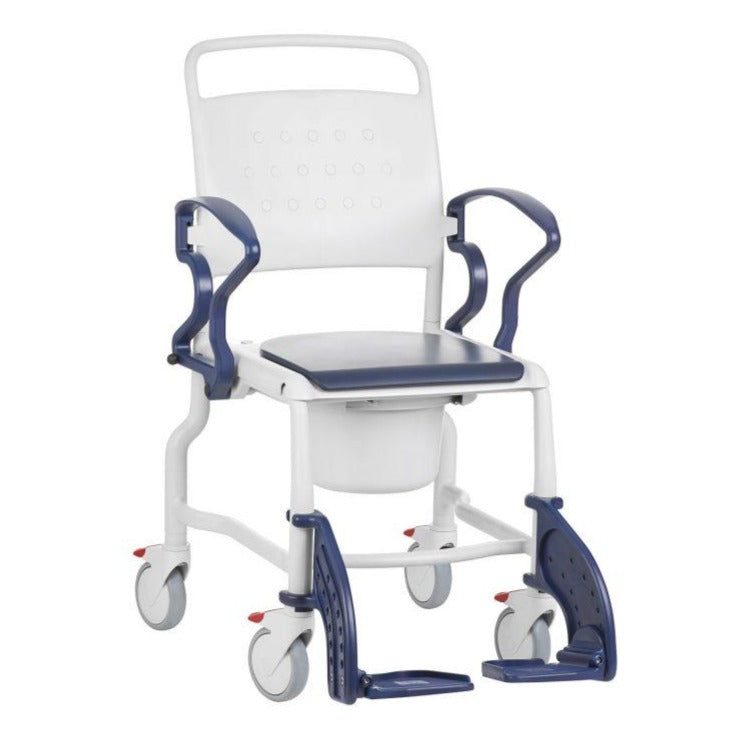 Rebotec Bonn Mobile Shower Commode Chair 18 Rust Resistant DNR