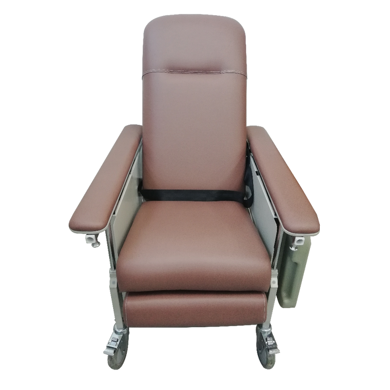 DNR Mobile Geriatric Chair with Drop Down Armrest front view
