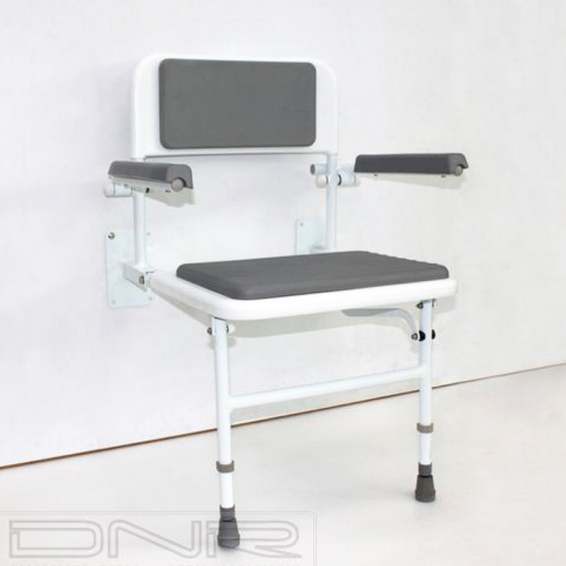 DNR Wheels - Wall-Mounted Padded Shower Chair 