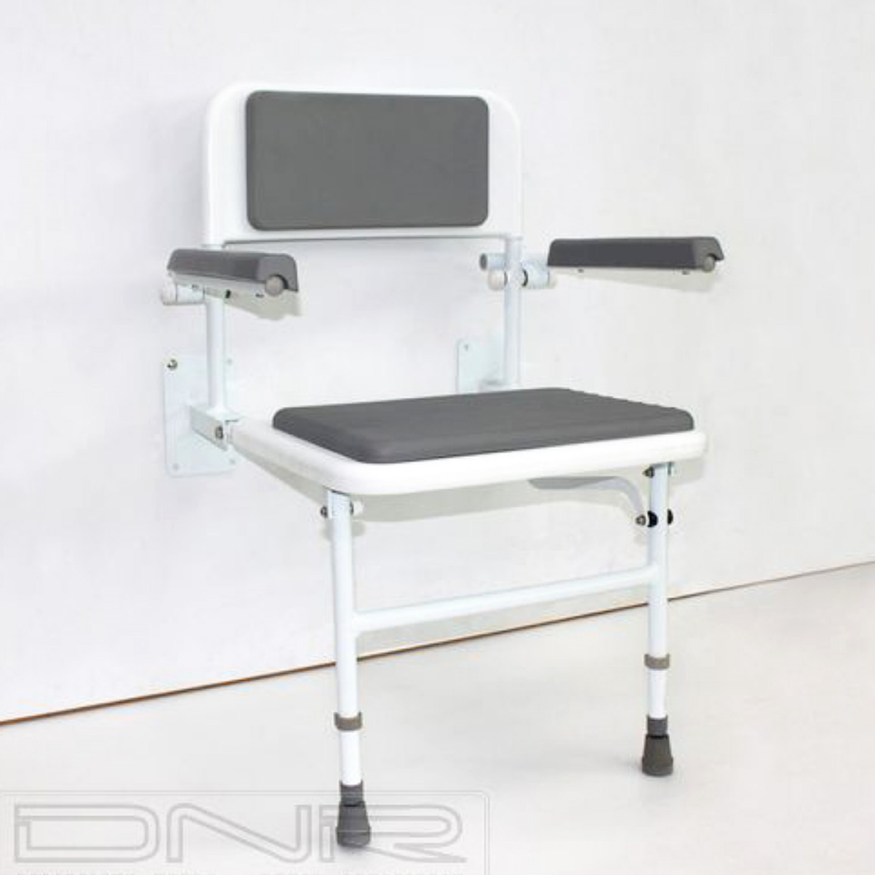 DNR Wheels - Wall-Mounted Padded Shower Chair