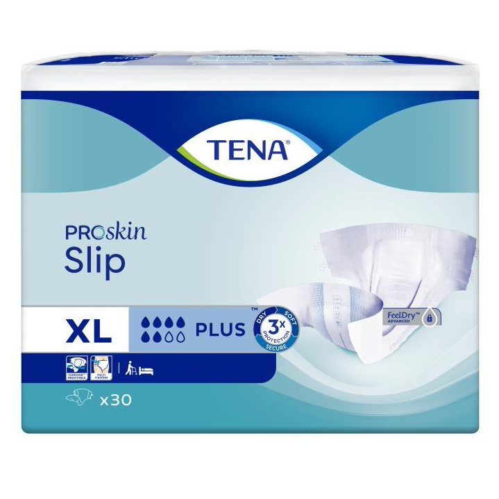 TENA ProSkin Slip Plus Adult Diapers | 6 Drops
