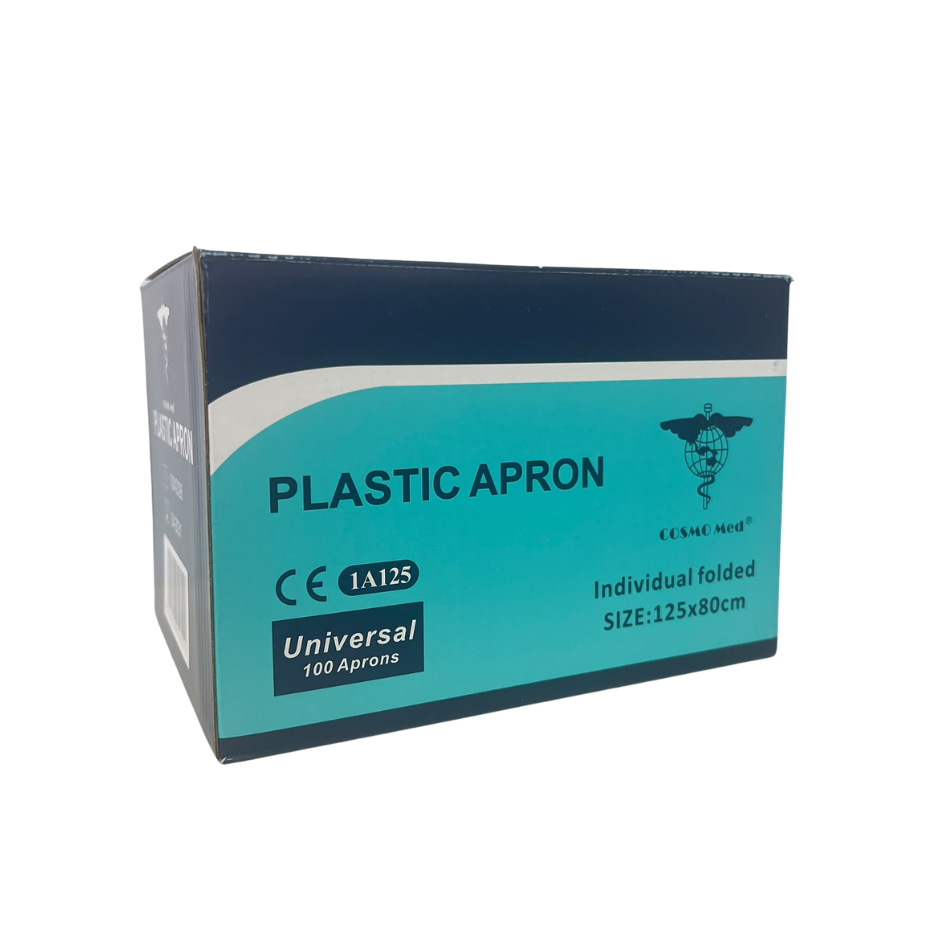 Cosmo Med White Disposable PE Apron