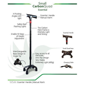 Smart Carbon Quad Cane