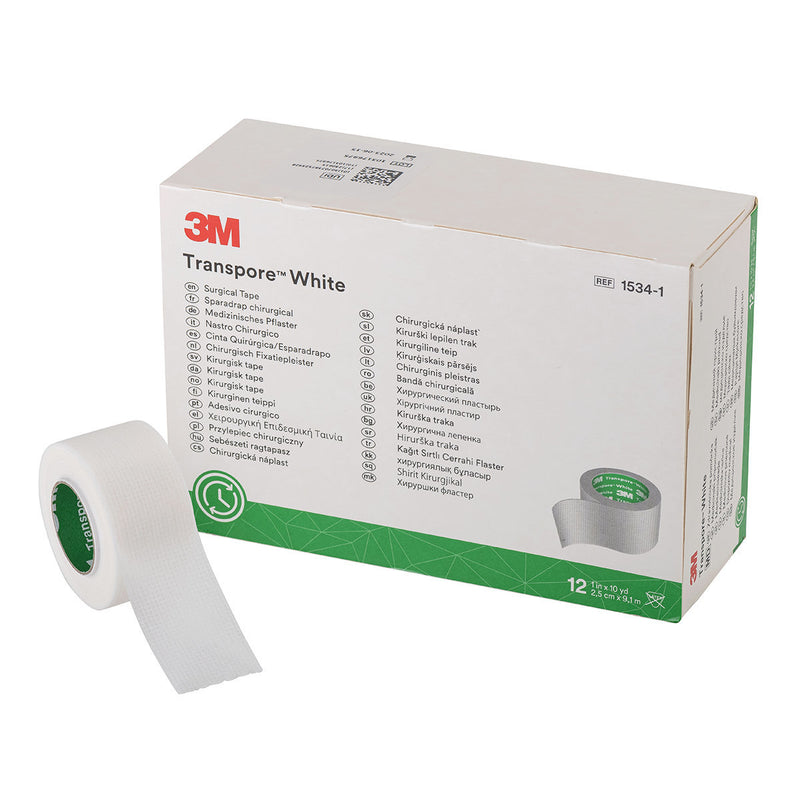 3M Transpore White Surgical Tape 1534-1 (box)