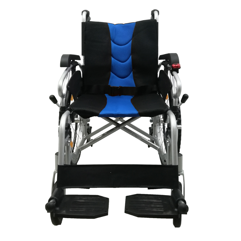 ASTRO Detachable Wheelchair with Height Adjustable Armrest blue