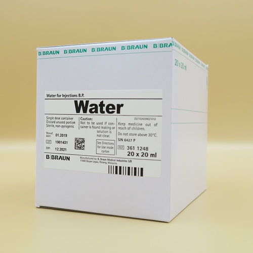 B. Braun Water for Injection B.P. - Dnr Wheels