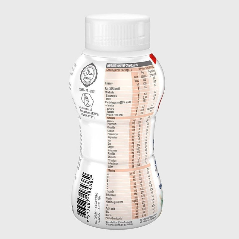 Boost Isocal Vanilla Sleeve 200ml nutrition information