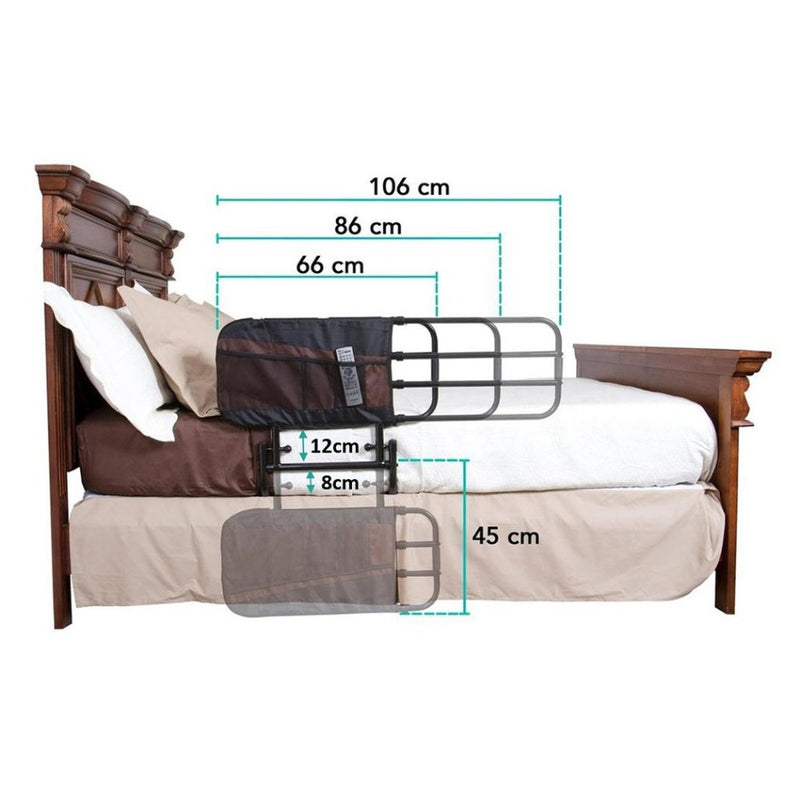 EZ Adjust Bed Rail For Fall Prevention dimensions
