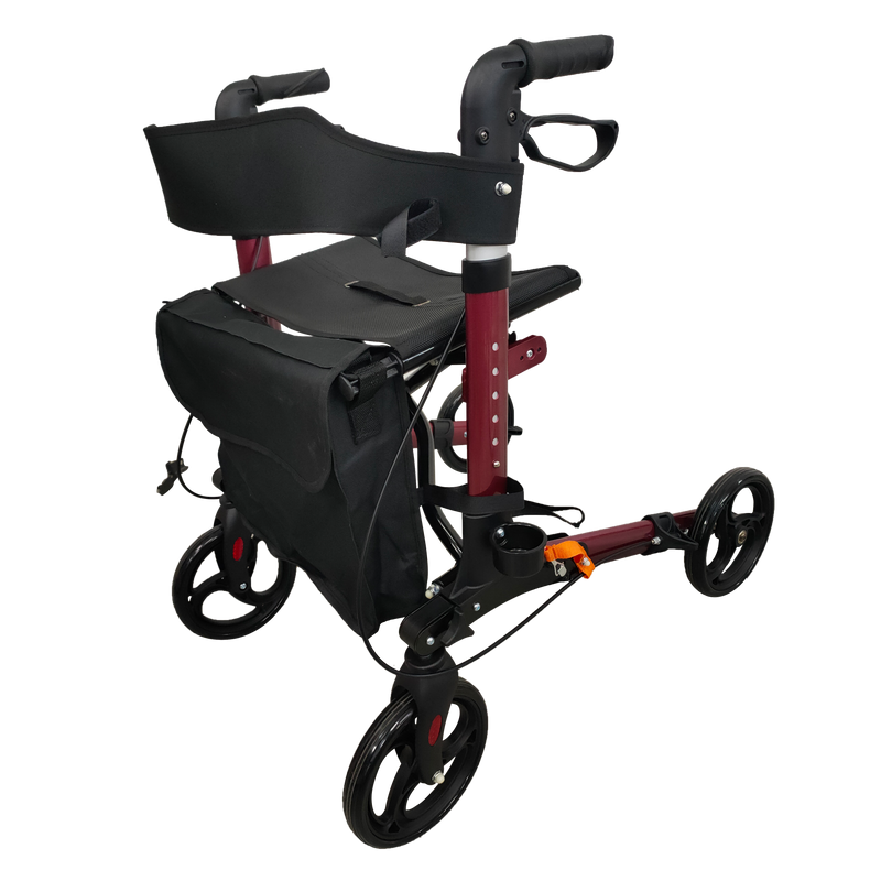 Euro 4-Wheel Foldable Aluminium Rollator full view