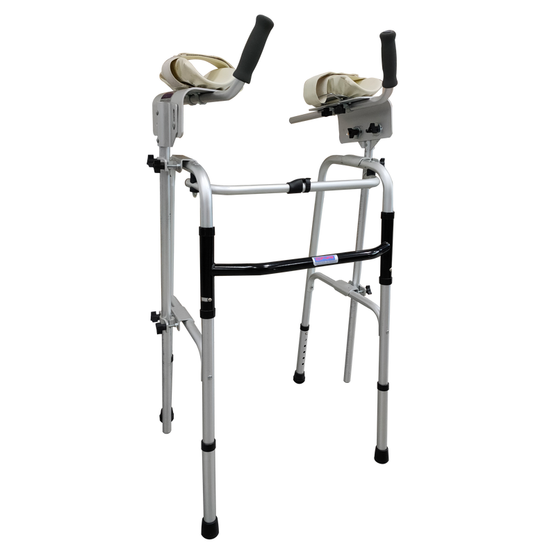 Foldable Walking Frame with Platform Crutch front view