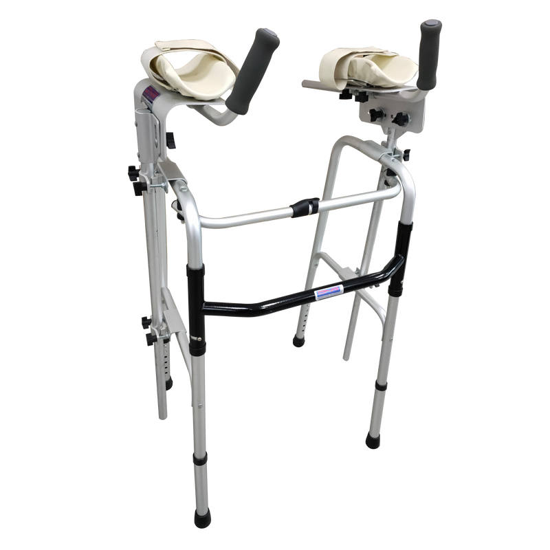 Foldable Walking Frame with Platform Crutch full view