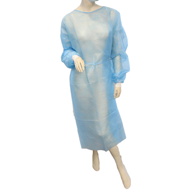 Disposable Isolation Gown with Knitted Cuff