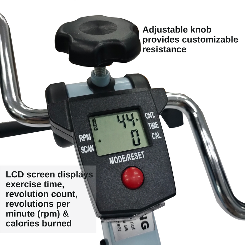 Foldable Pedal Exerciser with Digital Meter