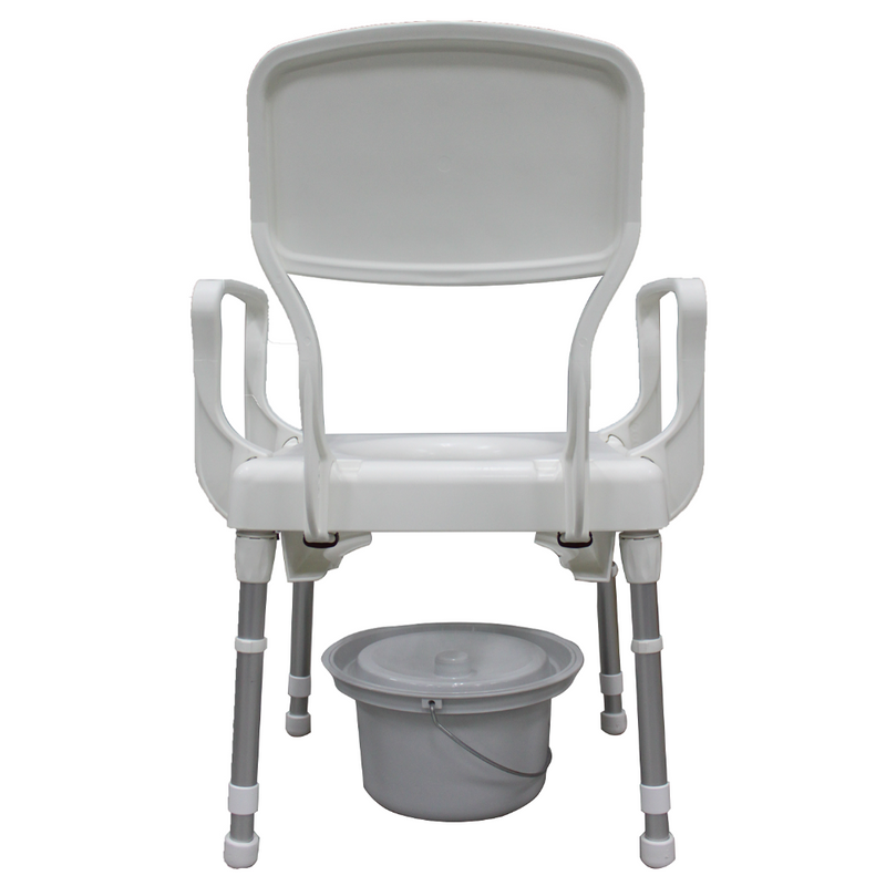 Rebotec Lyon Height Adjustable Commode Chair rear view