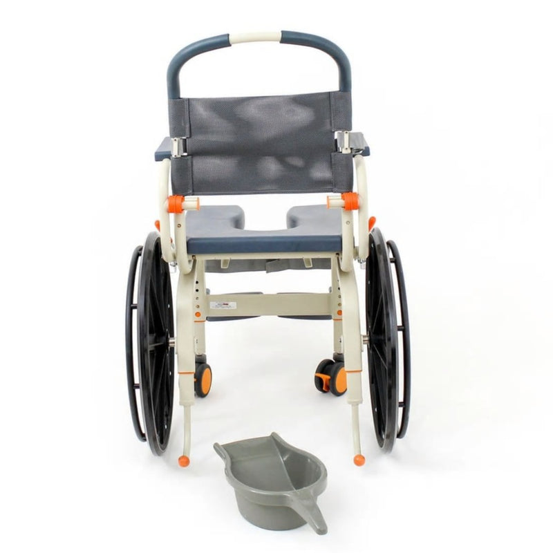 ShowerBuddy Roll-In Buddy Self-Propel Commode SB6W rear view