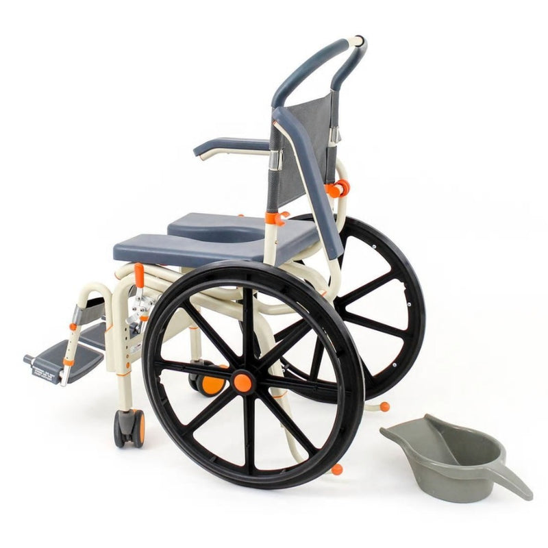 ShowerBuddy Roll-In Buddy Self-Propel Commode SB6W side view