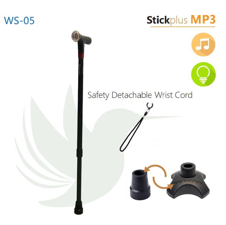Smart Cane Stickplus with MP3 Handle (with Auto Fall-Alarm) WS05