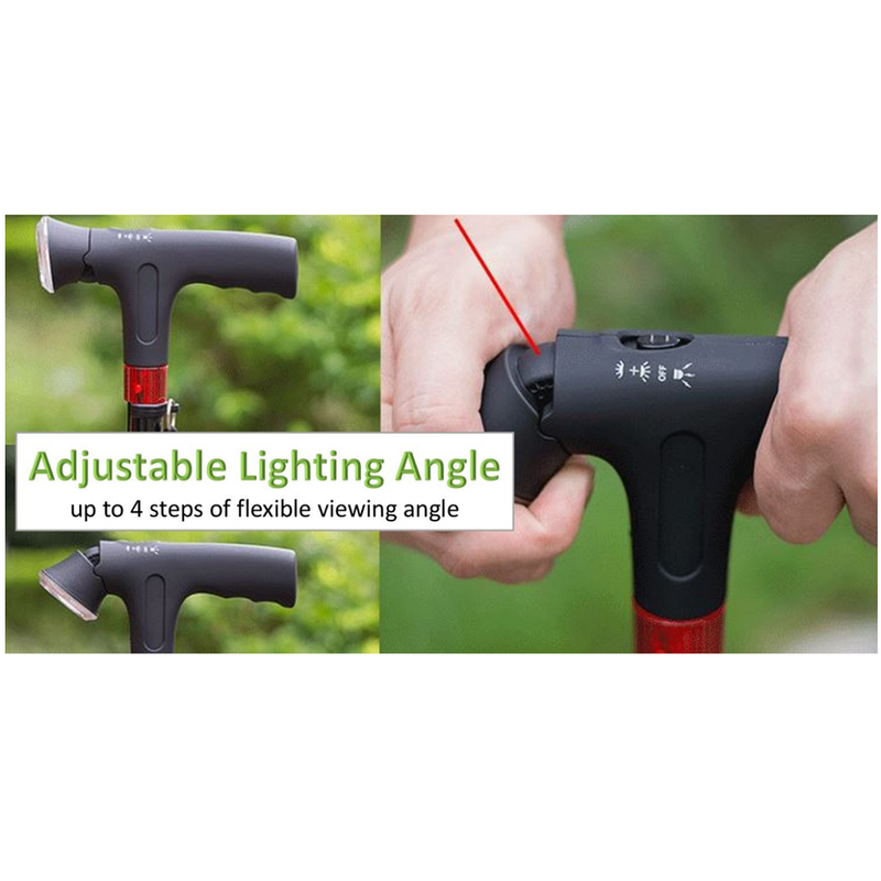 Smart Folding Walking Stick WS22 (MP3 Handle With Radio & Auto Fall Alarm)