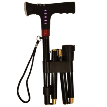 Smart Folding Walking Stick WS22 (MP3 Handle With Radio & Auto Fall Alarm)