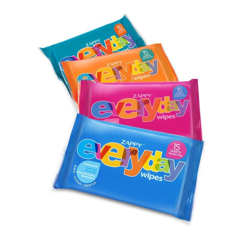[Value Pack] Zappy Everyday Wipes 15 Sheets (6 Packets)