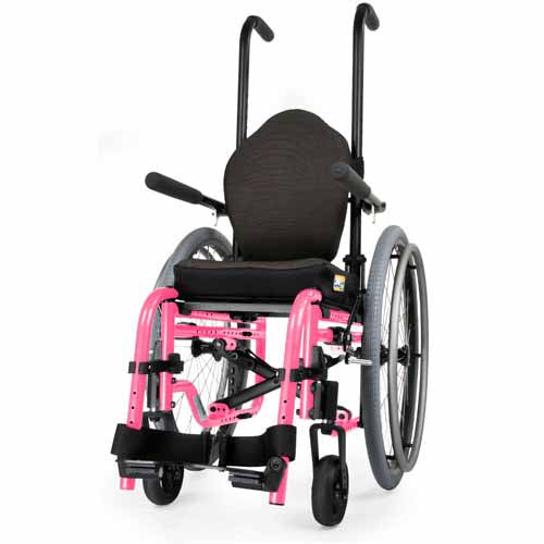 Zippie GS Kids Rigid  Folding Wheelchair hot sparkle pink
