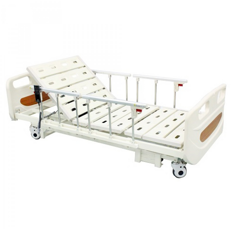 3 Functions Electric Hospital Bed Low Bed with 4 Side Rails - DNR WHEELS PTE LTD