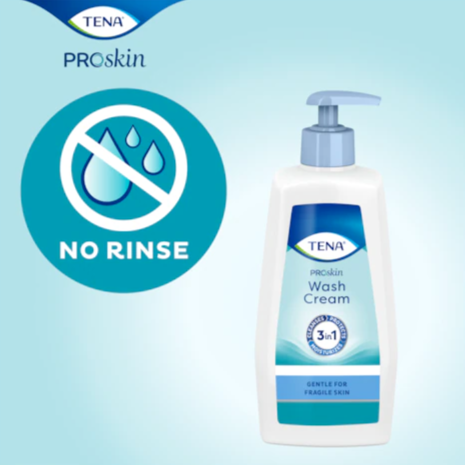 tena proskin skincare wash-cream no rinse